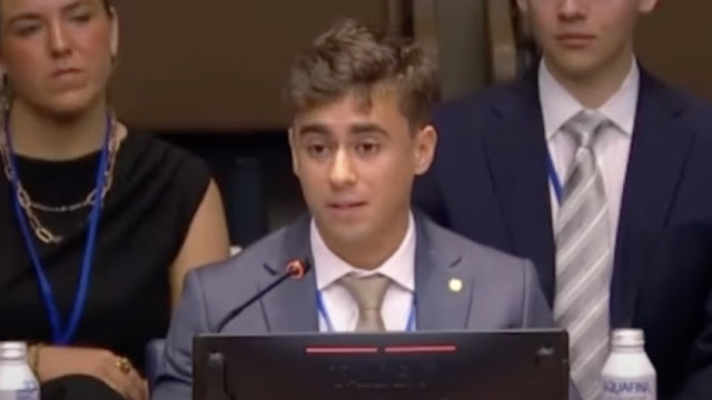 Deputado Nikolas Ferreira discursa na ONU.