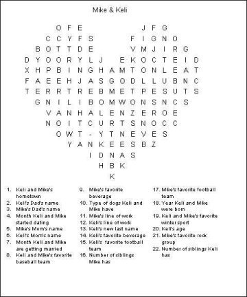 Word Searches won 39t include as many guests but will still intrigue them