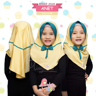 Anet Kids Jilbab Miulan Anak Yellow