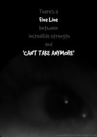 still afraid... and the line is still fine. mental health. mental illness.