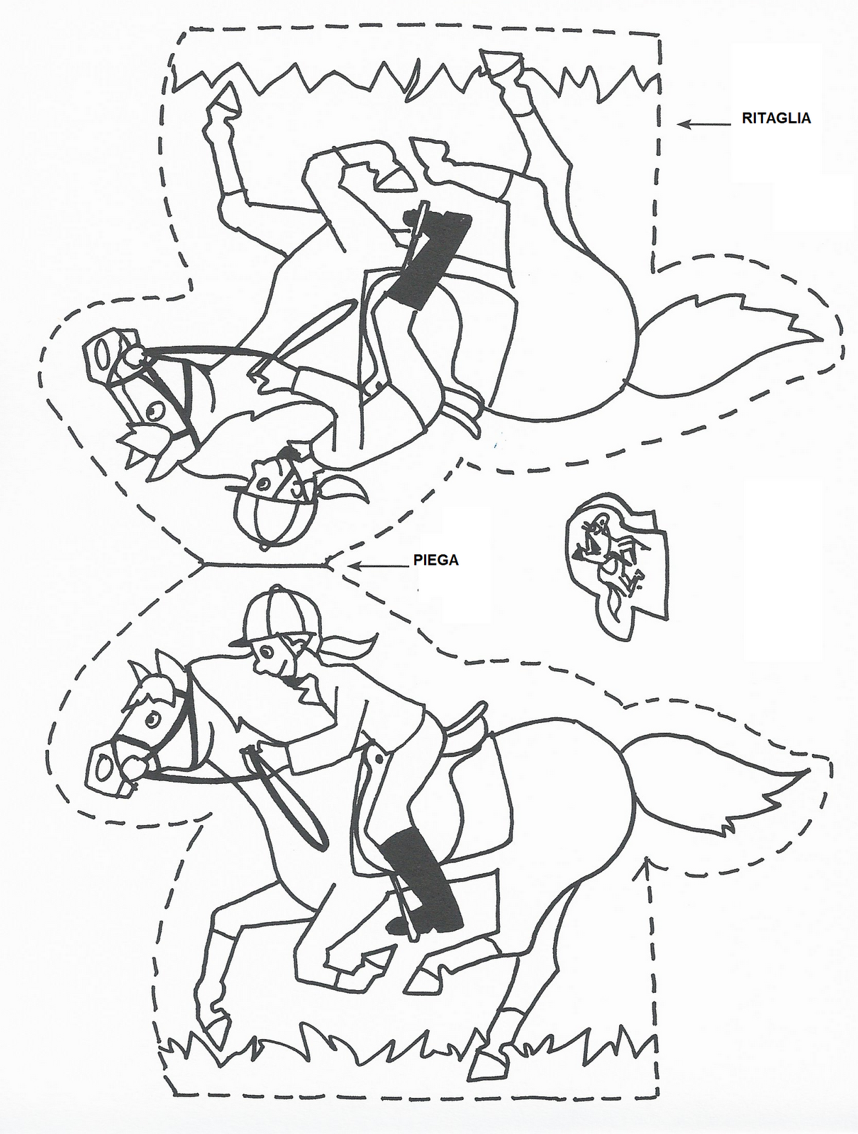 Cavalli disegni da colorare e da stampare Immagini Cavalli Da Colorare