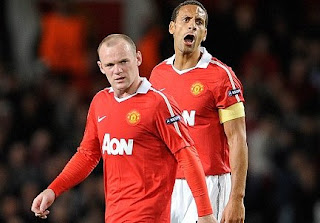 wayne rooney and rio ferdinand man utd players