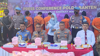 Satresnarkoba Polresta Tangerang Tangkap 7 Tersangka Sindikat Pengedar Narkoba Jaringan Internasional