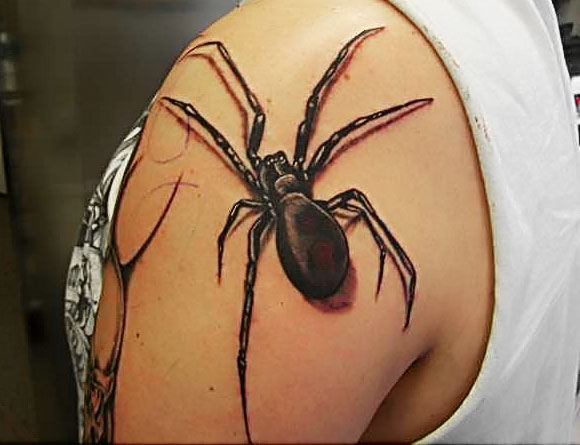 tribal shoulder tattoos. Spider tribal tattoo Design 2