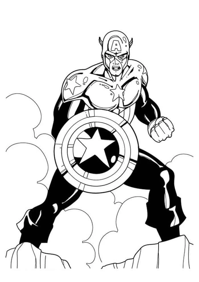 Free Captain America Coloring Pages