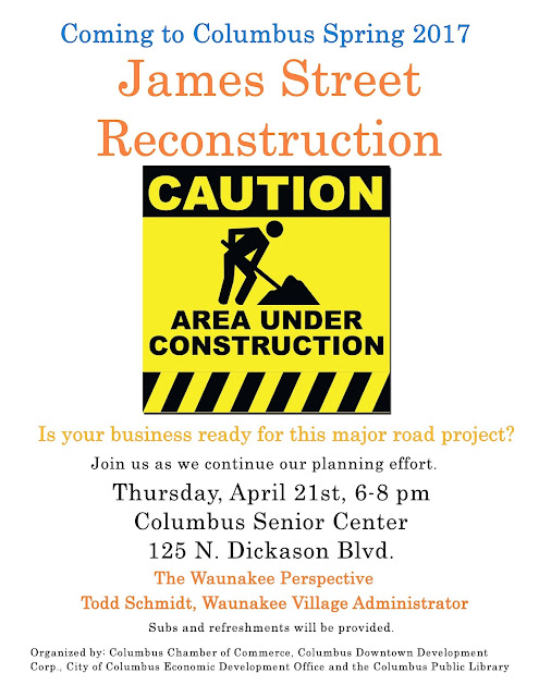 James Street Reconstruction meeting Columbus Wisconsin