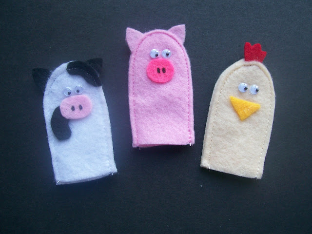 Homemade Quiet Book - Free Templates. Animal Finger Puppets