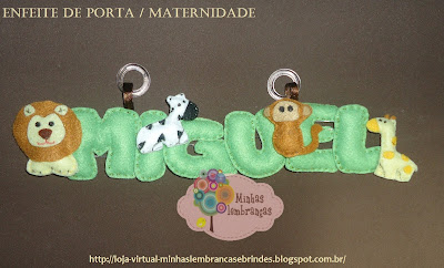 enfeite-porta-maternidade-safari-miguel-bebê-feltro