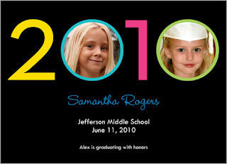 Bright 2010 Girl Graduation Announcement