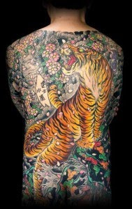 Large Yakuza Backwards Piece Tattoo Tiger