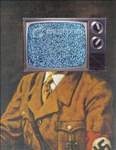 Retrat de n'Adolf Hitler amb una TV enlloc de cap