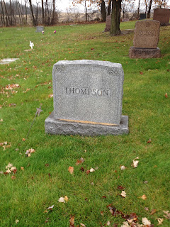 Thompson, Olson markers in Zion Lutheran Cemetery, Buffalo, Minnesota