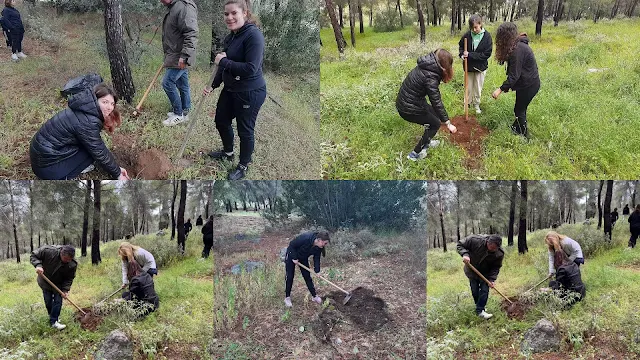 Εθελοντική δεντροφύτευση στο Λόφο της Ασπίδας