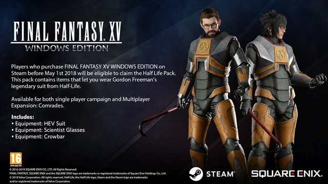 Jogue como Gordon Freeman de Half Life em Final Fantasy XV