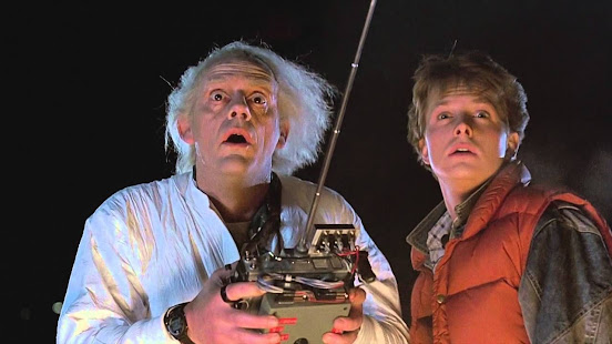 Doc y Marty en Regreso al Futuro