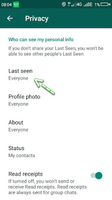 Setting last seen whatsapp