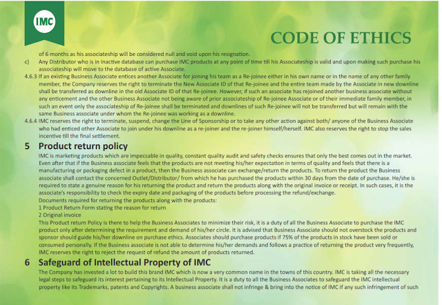 Code of Ethics IMC Business Plan