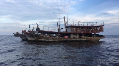 7 Kapal Nelayan Tanjung Balai ditahan Ditpolair Polda Riau