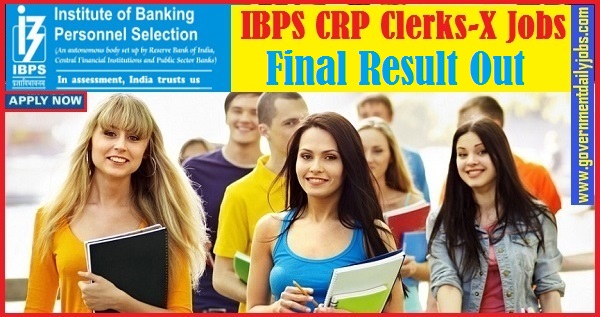 IBPS Clerk CRP-X Final 2020 Result Out