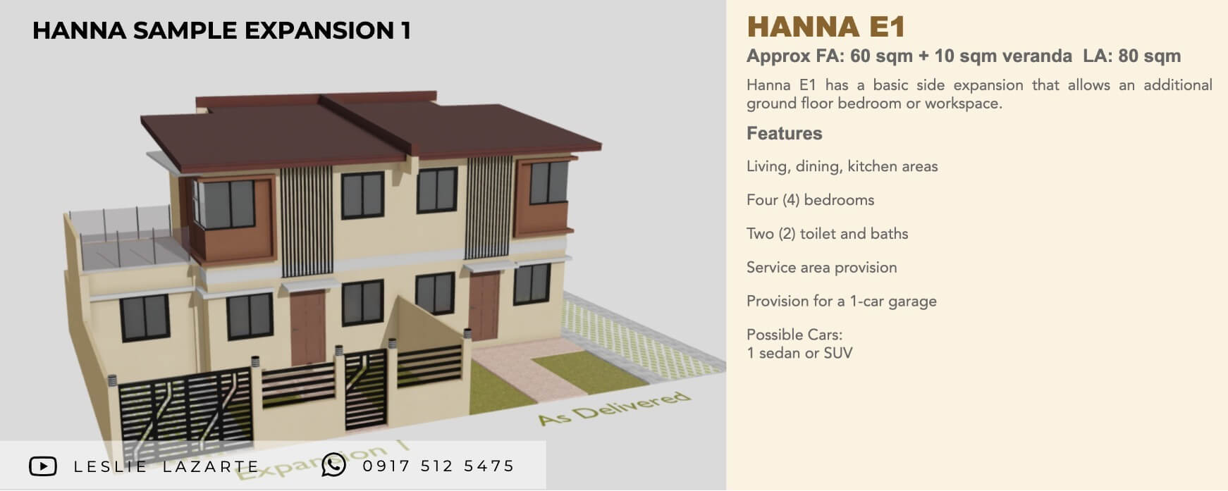 Sample Expanded Layout for Hanna Model in Minami Residences | Modern House and Lot for Sale General Trias Cavite