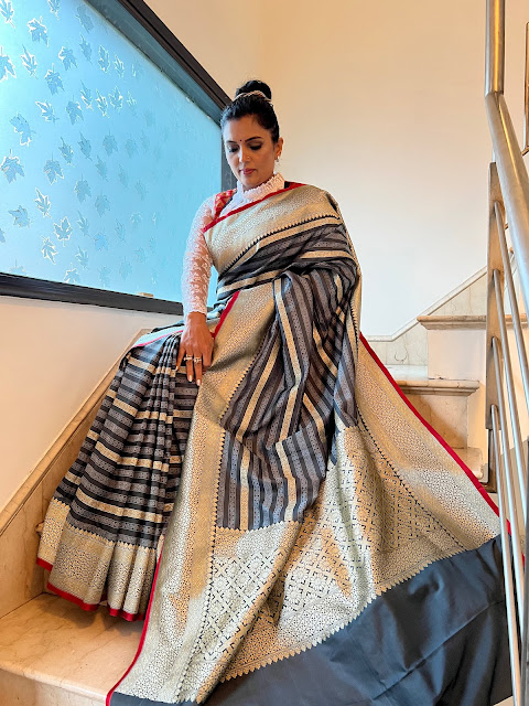 Mushroo silk saree-contemporary, classic and luxurious