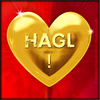 'HAGL'  text on gold heart free image for texting