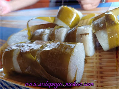 lemang yang sedap, lembut pulut dia