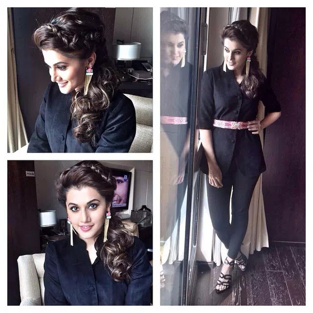 Taapsee Pannu Crown braid