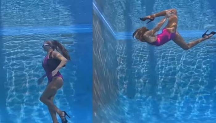 Woman's underwater dance to Barbie's song