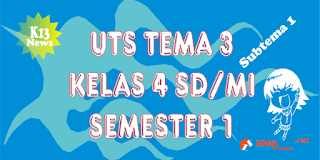  Contoh latihan soal ulangan mata pelajaran tematik kelas  Tema 3 | Soal Latihan UTS Kelas 4 Subtema 1 Semester 1 K13