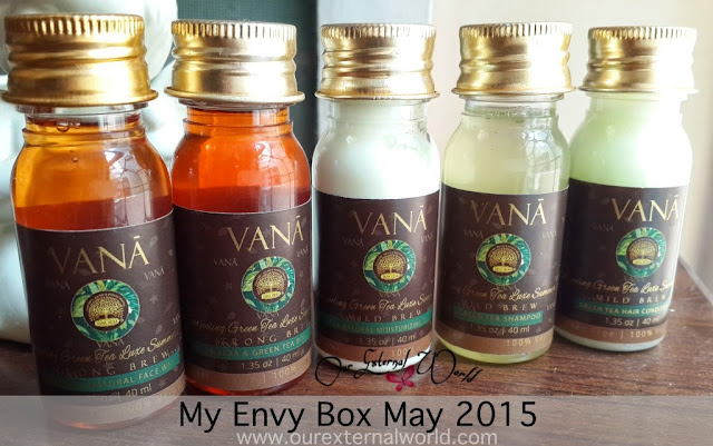 My Envy Box - Beauty Box Spa Edition - May 2015, Vana Vidhi, Jasmine Green Tea, Luxe Summers, 