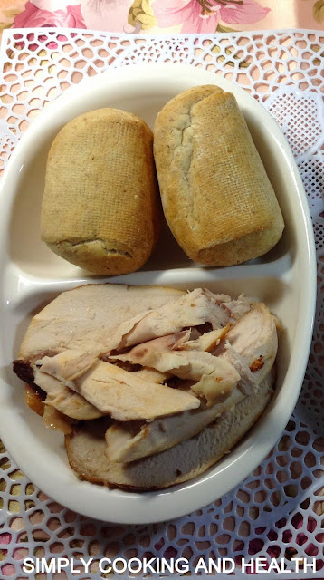 Roasted chicken and hard roll