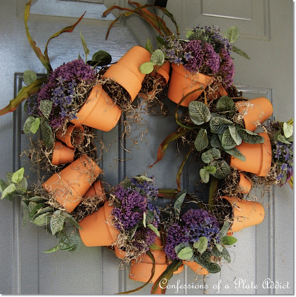 front door wreath pictures Flower Pot Wreath | 1210 x 1216