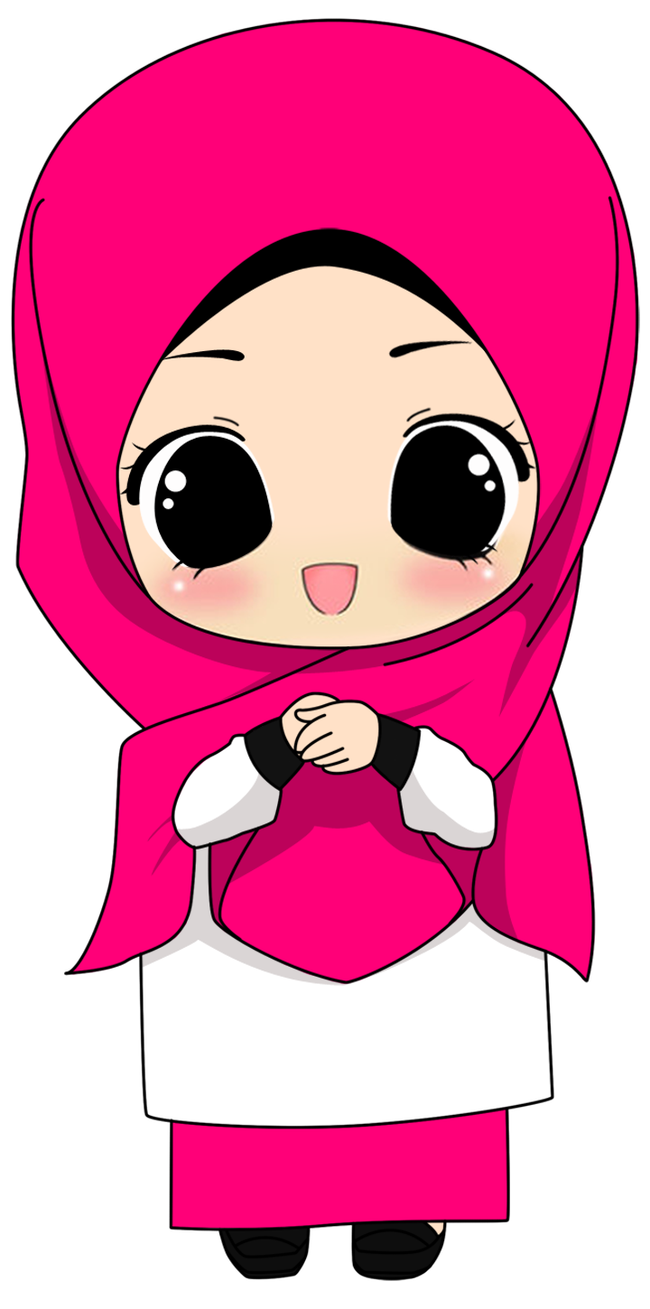 Inspirasi Spesial Gambar Kartun Anak Perempuan Muslimah, Gambar Stiker
