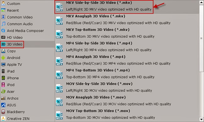 3D MKV format