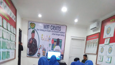 Fasilitasi Kebutuhan Belajar Daring, Koramil 0201/Serang Sediakan Wifi Gratis