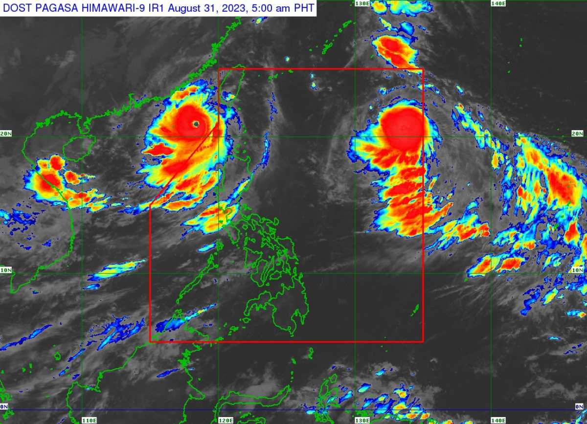 Satellite image of 'Bagyong Hanna' as of August 31, 2023