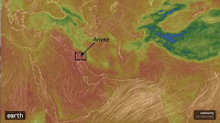 GFS weather model analysis of maximum temperatures in the Middle East Thursday afternoon. (Credit: WeatherBell.com) Click to Enlarge.