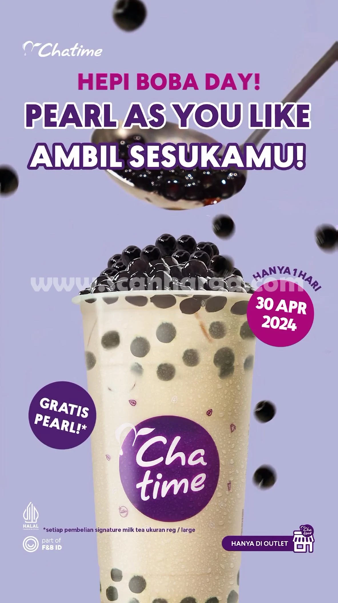 Promo CHATIME GRATIS Topping PEARL - Ambil Sepuasnya!