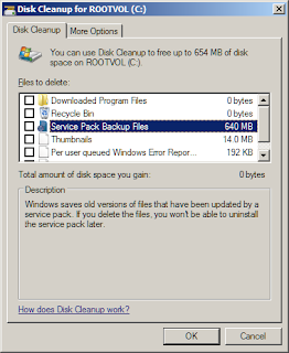 Remove Windows 7 Service Pack 1 Backup Files