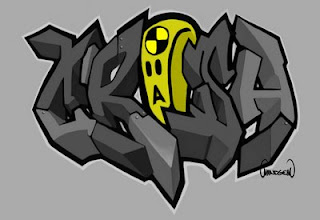xrisa graffiti alphabet, letters style