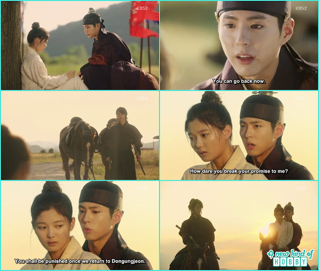  crown prince save ra on and take her to the palace, horse riding  - Love in The Moonlight - Episode 6 Review