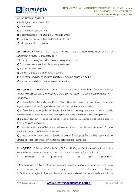 Questões de direito processual civil pdf