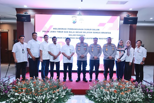 Kolaborasi Polda Jatim dan BBWS Brantas di Hari Bhayangkara ke -79:  Bangun Sumur Bor Dukung Efisiensi Air dan Ketahanan Pangan