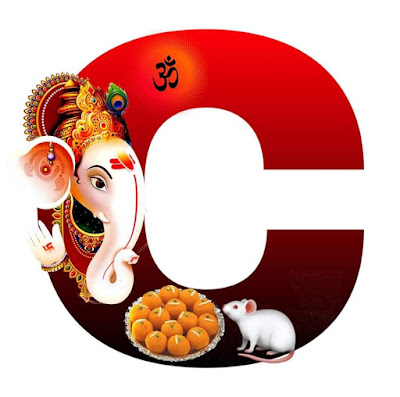 C Alphabet with Lord Ganesha Image