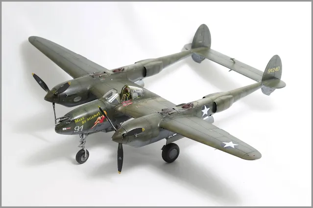Maquette du P-38F/G de Tamiya au 1/48.