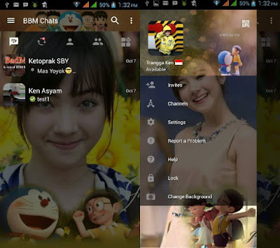 BBM Change Background With Doraemon v3.0.1.25 MOD APK 