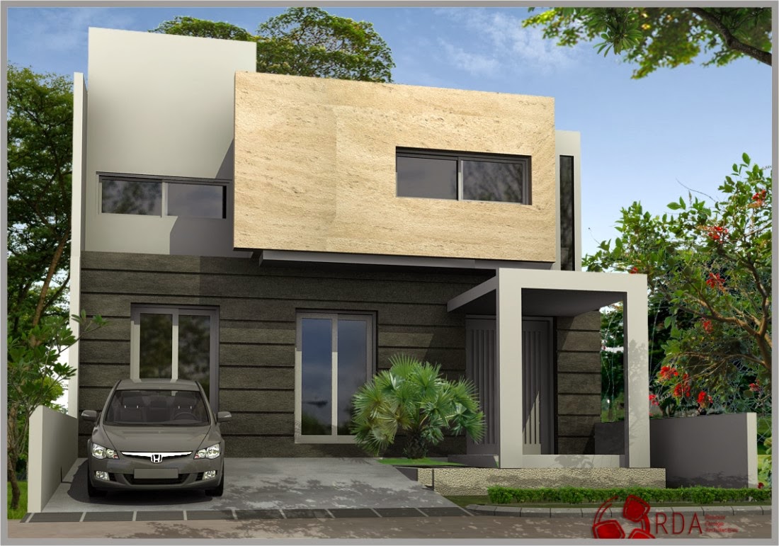 Desain Rumah 004 Desain Gambar Rumah Tinggal 2 Lantai Di Lahan