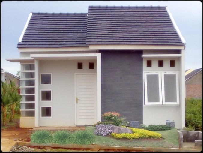 Denah dan model desain rumah  minimalis  type  36 