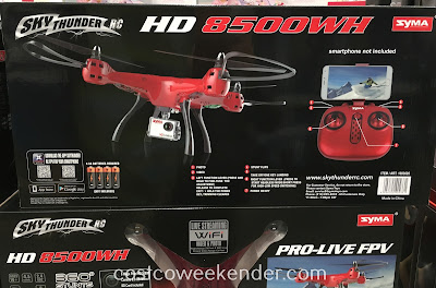 Costco 1083605 - Sky Thunder HD 8500WH Drone features live streaming hd camera with wifi